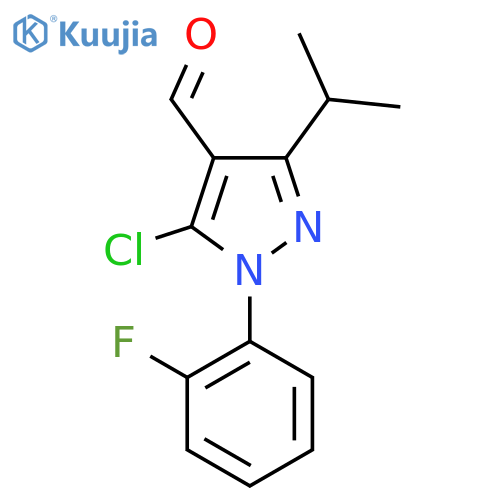 5-Chloro-1-(2-fluorophenyl)-3-(propan-2-yl)-1H-pyrazole-4-carbaldehyde structure