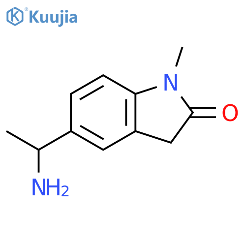 5-(1-aminoethyl)-1-methyl-2,3-dihydro-1H-indol-2-one structure