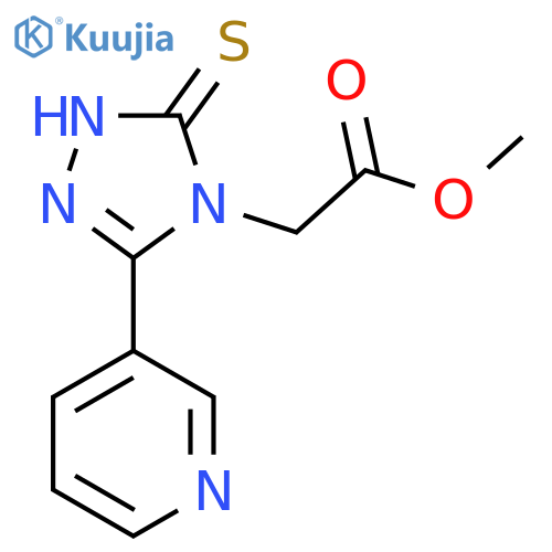 methyl 2-[3-(pyridin-3-yl)-5-sulfanyl-4H-1,2,4-triazol-4-yl]acetate structure