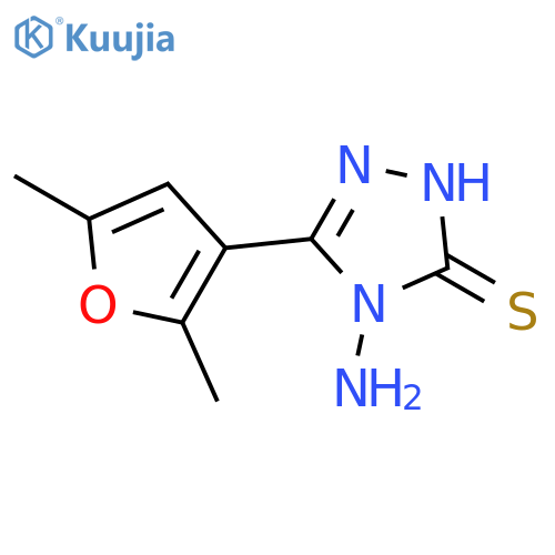 4-Amino-5-(2,5-dimethyl-furan-3-yl)-4h-[1,2,4]triazole-3-thiol structure