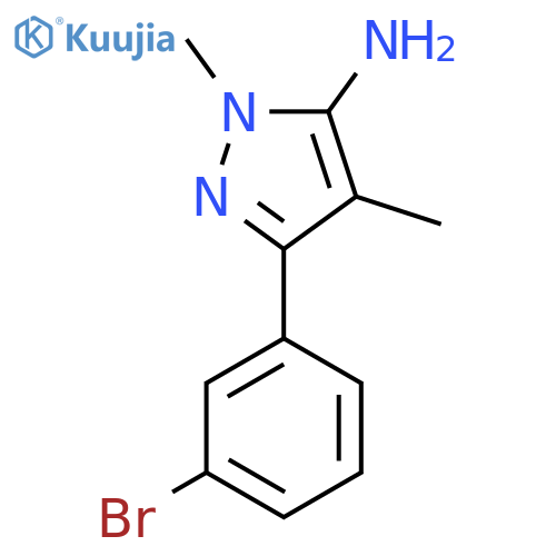 3-(3-bromophenyl)-1,4-dimethyl-1H-pyrazol-5-amine structure