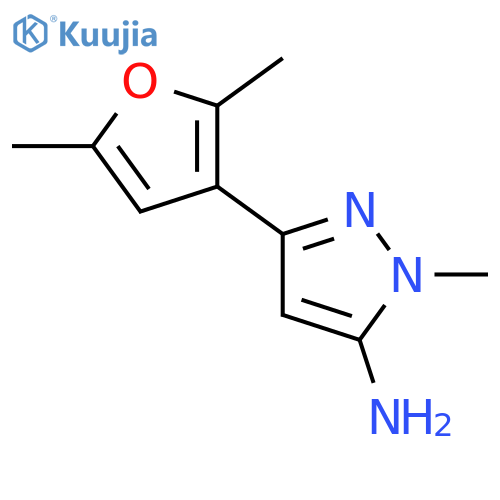 3-(2,5-dimethylfuran-3-yl)-1-methyl-1H-pyrazol-5-amine structure