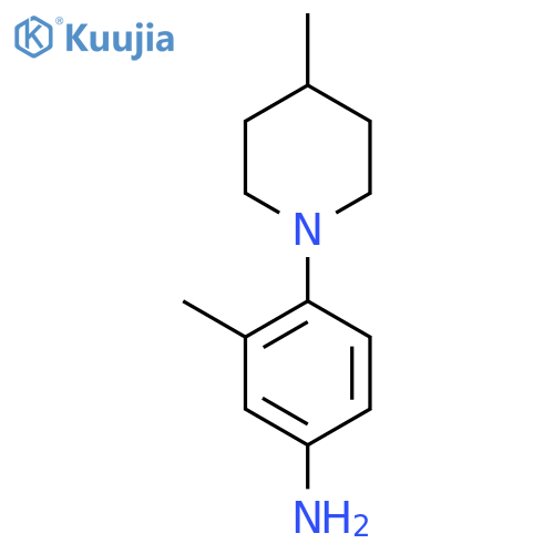 3-Methyl-4-(4-methyl-1-piperidinyl)aniline structure