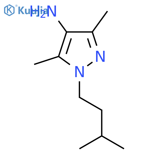 3,5-Dimethyl-1-(3-methylbutyl)-1h-pyrazol-4-amine structure