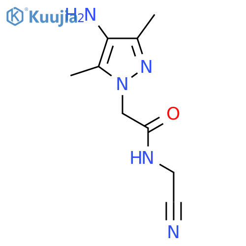 2-(4-amino-3,5-dimethyl-1H-pyrazol-1-yl)-N-(cyanomethyl)acetamide structure
