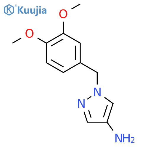 1-(3,4-dimethoxyphenyl)methyl-1H-pyrazol-4-amine structure