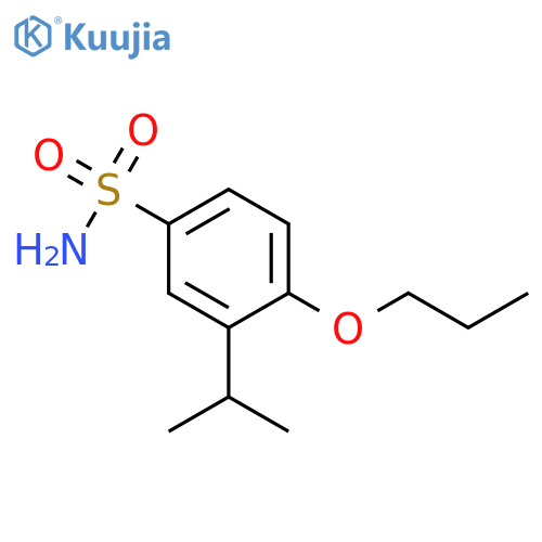 3-(propan-2-yl)-4-propoxybenzene-1-sulfonamide structure