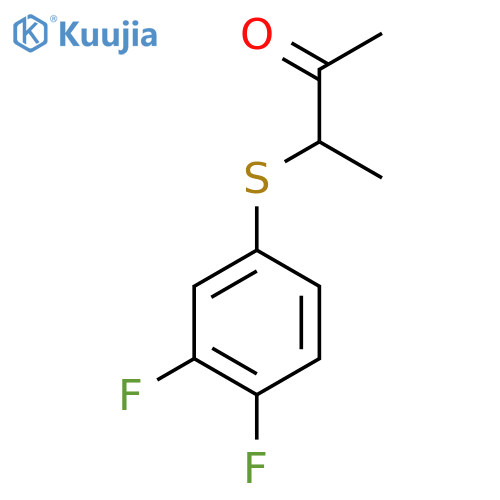 3-[(3,4-Difluorophenyl)sulfanyl]butan-2-one structure