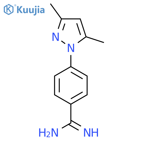 4-(3,5-dimethyl-1H-pyrazol-1-yl)benzene-1-carboximidamide structure