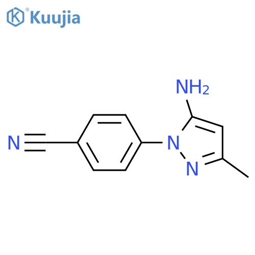 4-(5-amino-3-methyl-1H-pyrazol-1-yl)benzonitrile structure