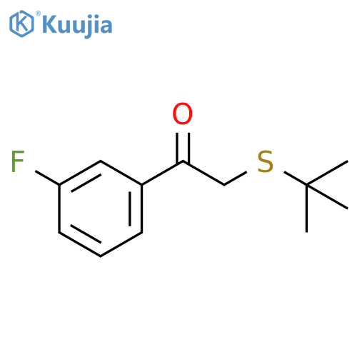 Ethanone, 2-[(1,1-dimethylethyl)thio]-1-(3-fluorophenyl)- structure
