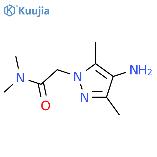 2-(4-amino-3,5-dimethyl-1H-pyrazol-1-yl)-N,N-dimethylacetamide structure