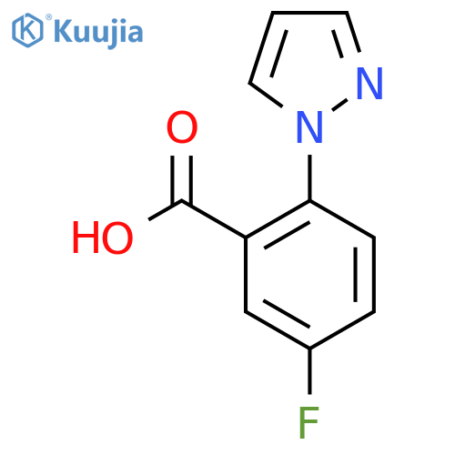 5-Fluoro-2-(1H-pyrazol-1-YL)benzoic acid structure