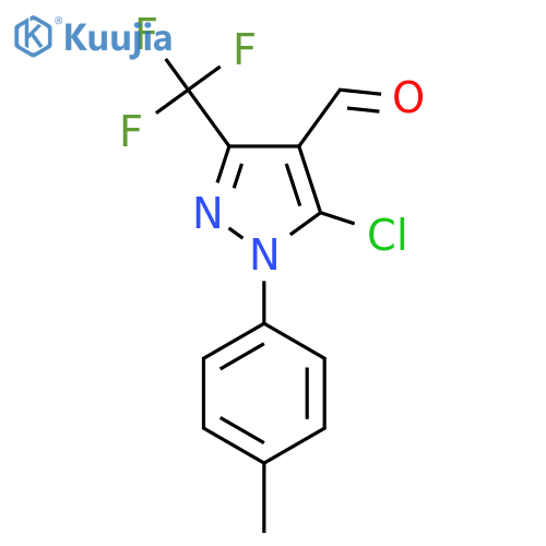 5-Chloro-1-(4-methylphenyl)-3-(trifluoromethyl)pyrazole-4-carbaldehyde structure