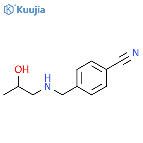 4-{(2-hydroxypropyl)aminomethyl}benzonitrile structure