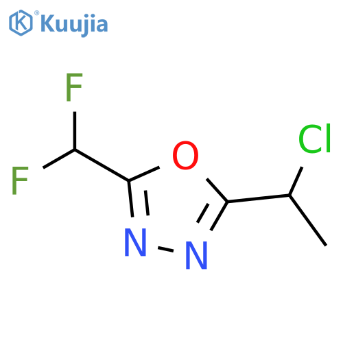 2-(1-chloroethyl)-5-(difluoromethyl)-1,3,4-oxadiazole structure