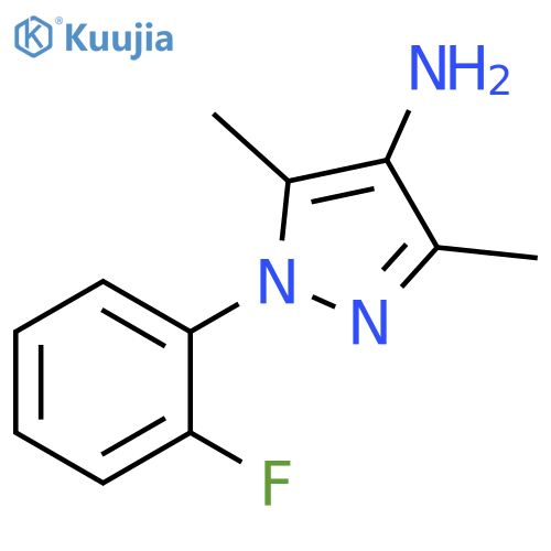 1-(2-fluorophenyl)-3,5-dimethyl-1H-pyrazol-4-amine structure