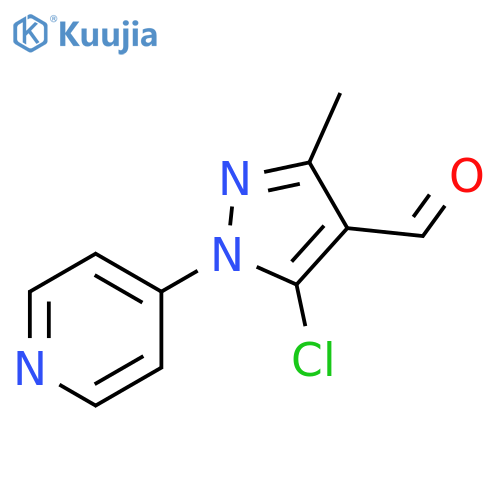 5-chloro-3-methyl-1-(pyridin-4-yl)-1H-pyrazole-4-carbaldehyde structure