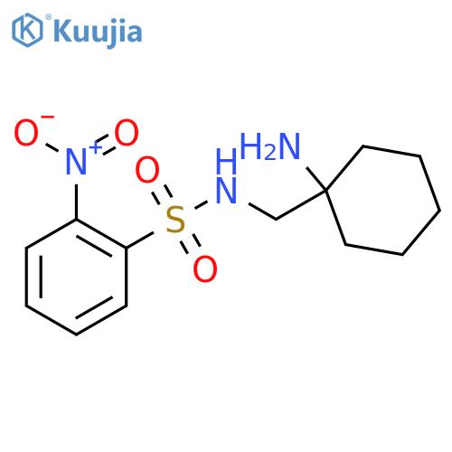 N-[(1-aminocyclohexyl)methyl]-2-nitrobenzene-1-sulfonamide structure
