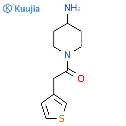 1-(4-Aminopiperidin-1-yl)-2-(thiophen-3-yl)ethan-1-one structure