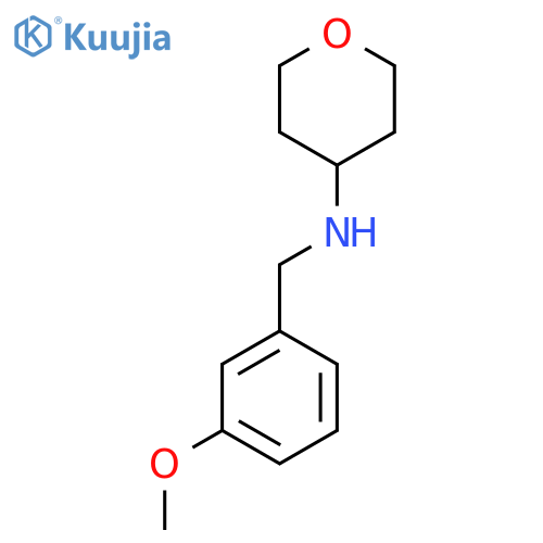 N-[(3-Methoxyphenyl)methyl]oxan-4-amine structure