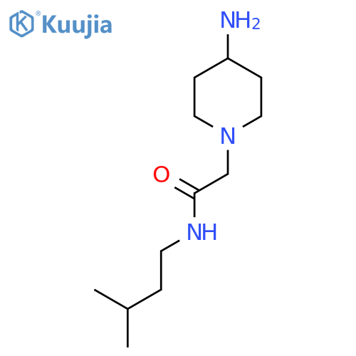 2-(4-aminopiperidin-1-yl)-N-(3-methylbutyl)acetamide structure