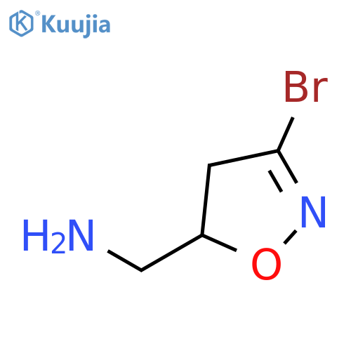 (3-bromo-4,5-dihydro-1,2-oxazol-5-yl)methanamine structure