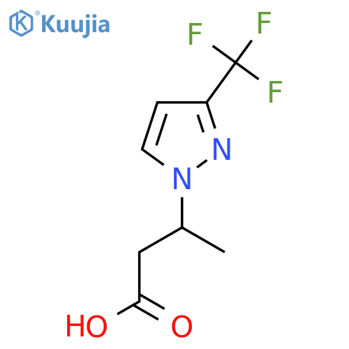 3-[3-(Trifluoromethyl)-1H-pyrazol-1-yl]butanoic acid structure