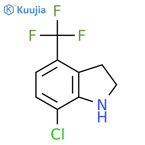 7-Chloro-4-(trifluoromethyl)-2,3-dihydro-1h-indole structure