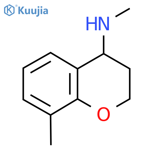 N,8-dimethyl-3,4-dihydro-2H-1-benzopyran-4-amine structure