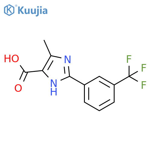 5-methyl-2-3-(trifluoromethyl)phenyl-1H-imidazole-4-carboxylic acid structure