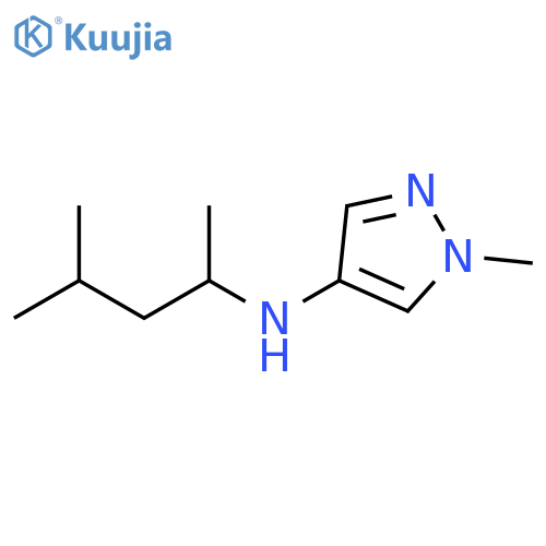 1-methyl-N-(4-methylpentan-2-yl)-1H-pyrazol-4-amine structure