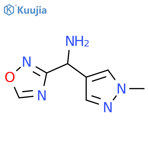 (1-methyl-1H-pyrazol-4-yl)(1,2,4-oxadiazol-3-yl)methanamine structure