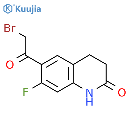 6-(2-Bromoacetyl)-7-fluoro-1,2,3,4-tetrahydroquinolin-2-one structure