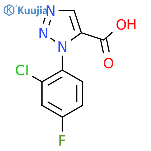 1-(2-chloro-4-fluorophenyl)-1H-1,2,3-triazole-5-carboxylic acid structure