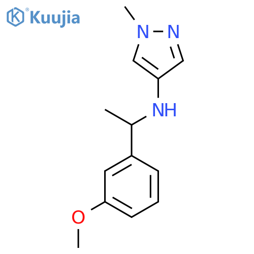 N-1-(3-Methoxyphenyl)ethyl-1-methyl-1H-pyrazol-4-amine structure
