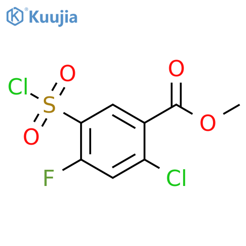 methyl 2-chloro-5-(chlorosulfonyl)-4-fluorobenzoate structure