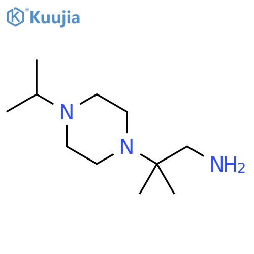 2-methyl-2-4-(propan-2-yl)piperazin-1-ylpropan-1-amine structure