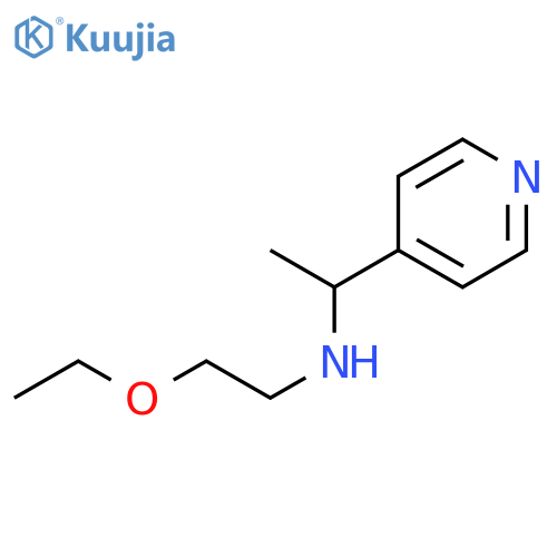 (2-ethoxyethyl)[1-(pyridin-4-yl)ethyl]amine structure