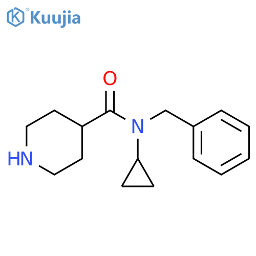 N-benzyl-N-cyclopropylpiperidine-4-carboxamide structure