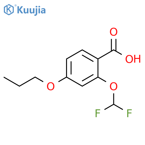2-(difluoromethoxy)-4-propoxybenzoic acid structure