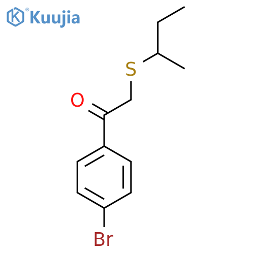 Ethanone, 1-(4-bromophenyl)-2-[(1-methylpropyl)thio]- structure