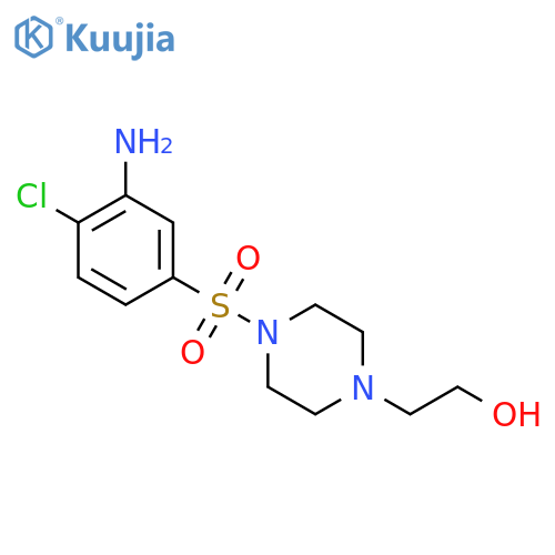 2-{4-(3-Amino-4-chlorophenyl)sulfonyl-1-piperazinyl}-1-ethanol structure