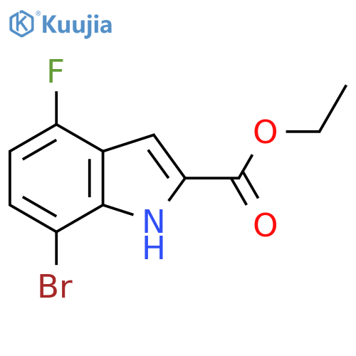 Ethyl 7-bromo-4-fluoro-1H-indole-2-carboxylate structure