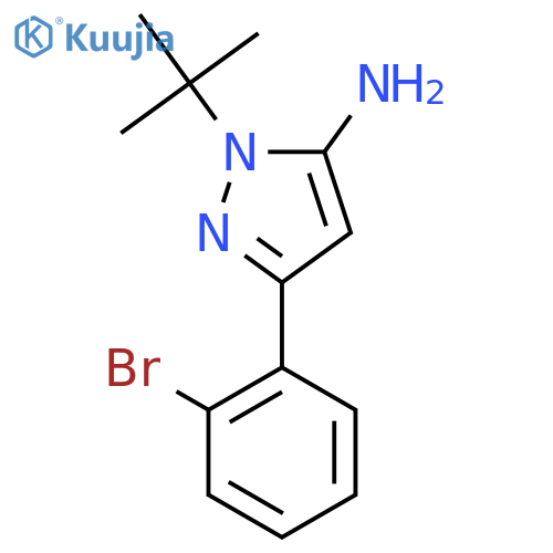 3-(2-bromophenyl)-1-tert-butyl-1H-pyrazol-5-amine structure