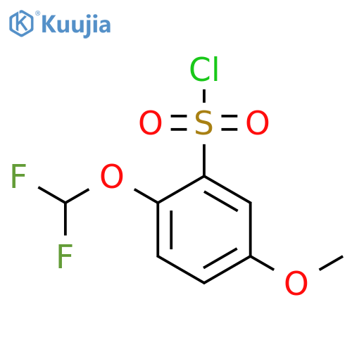 2-(difluoromethoxy)-5-methoxybenzene-1-sulfonyl chloride structure