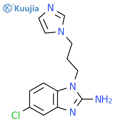 5-Chloro-1-3-(1H-imidazol-1-yl)propyl-1H-1,3-benzodiazol-2-amine structure