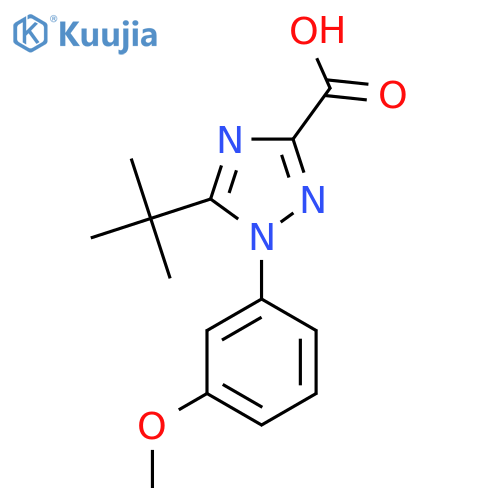 1H-1,2,4-Triazole-3-carboxylic acid, 5-(1,1-dimethylethyl)-1-(3-methoxyphenyl)- structure