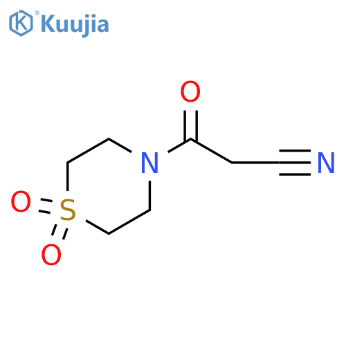 3-(1,1-dioxo-1λ?-thiomorpholin-4-yl)-3-oxopropanenitrile structure