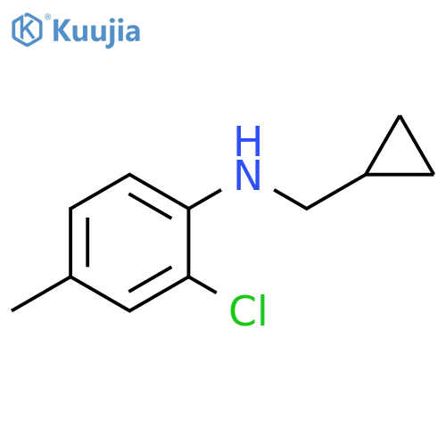 2-chloro-N-(cyclopropylmethyl)-4-methylaniline structure